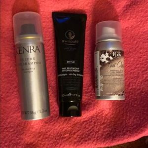 Dry Shampoo and hydro cream